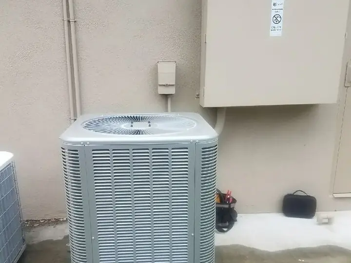 Heat pump condenser with new line set