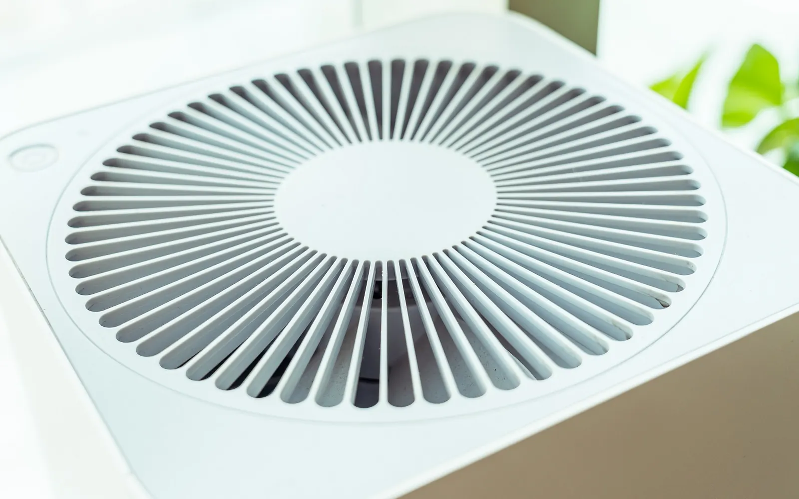 Close-up of a whole-house air purifier grille